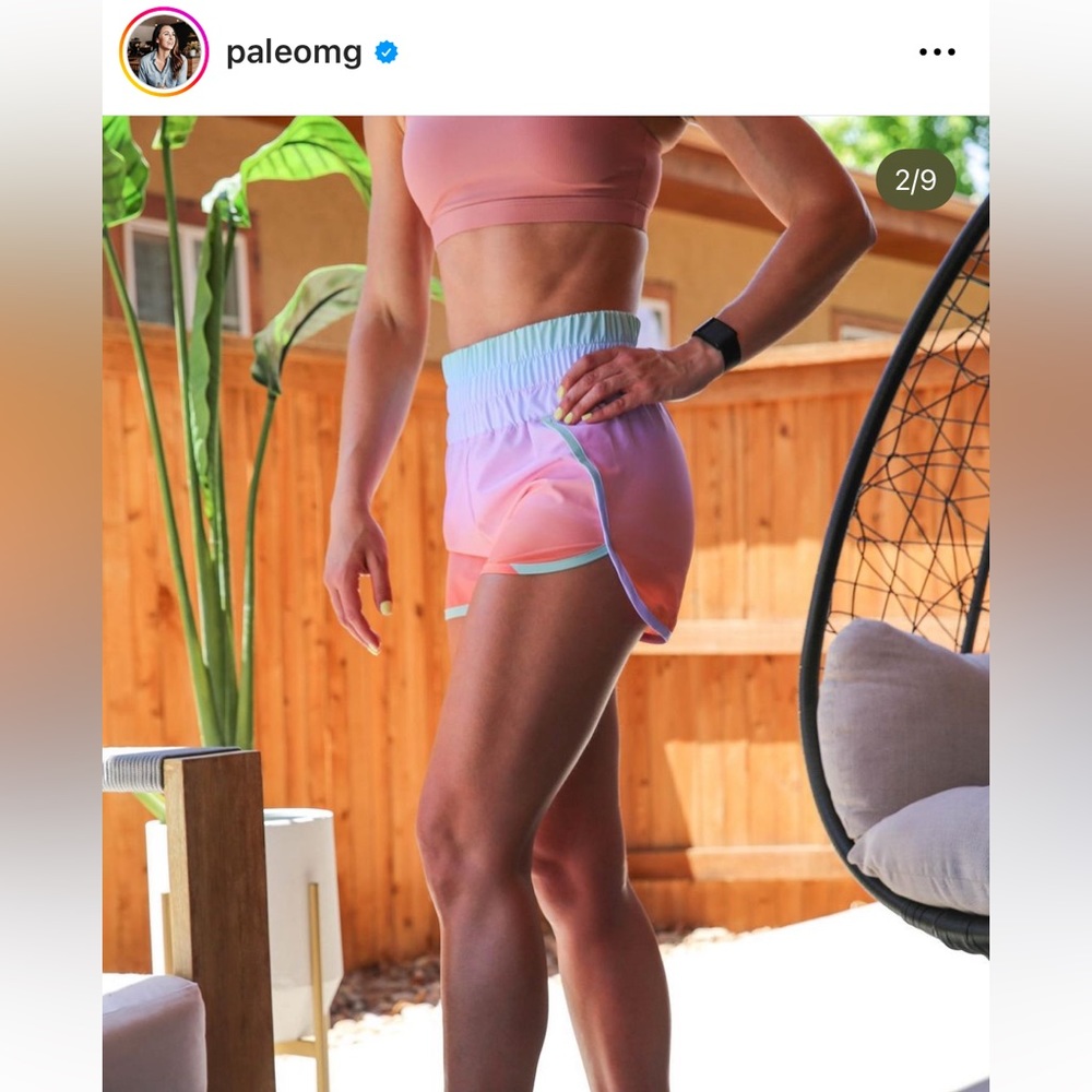 Paleomg x four athletics shorts priced final